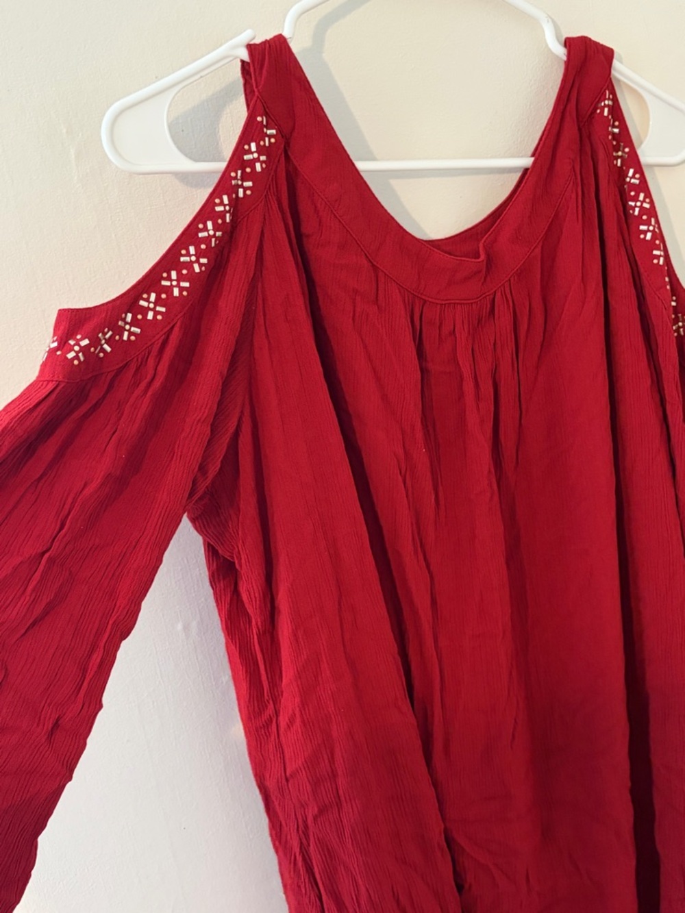 Knox Rose Red Embellished V-Neck Tunic - Picture 4 of 6